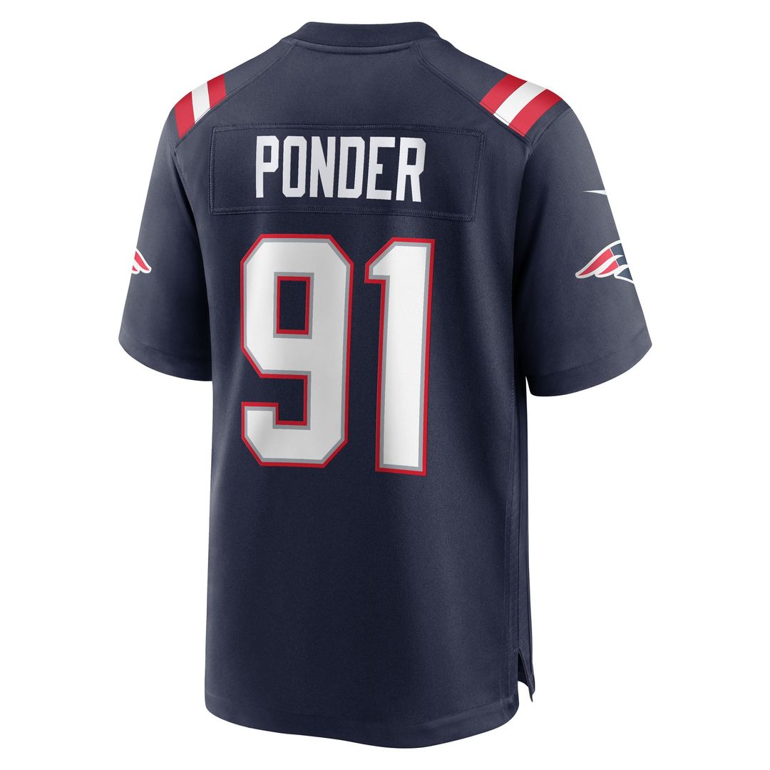 New England Patriots Elijah Ponder Nike Team Game Jersey - Navy