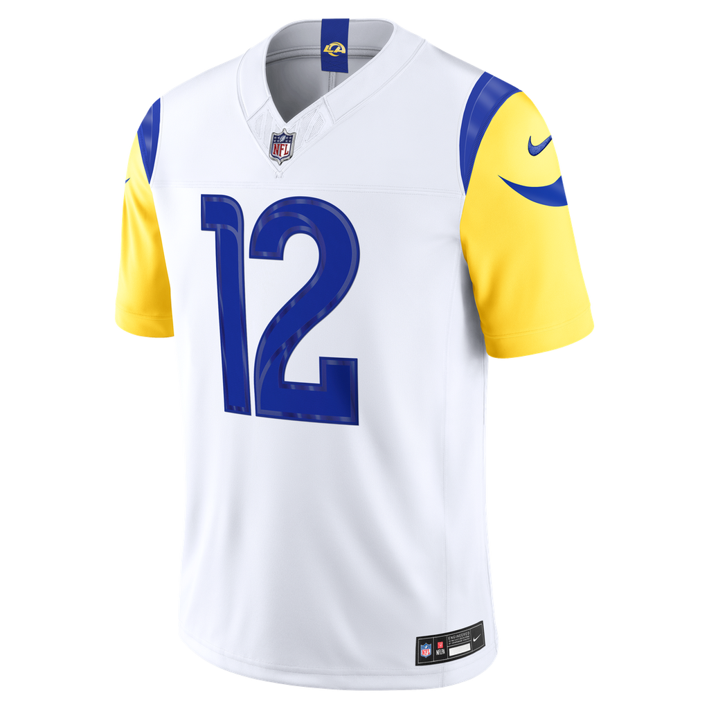 Los Angeles Rams Puka Nacua Nike Vapor F.U.S.E. Stitched Limited Jersey - White
