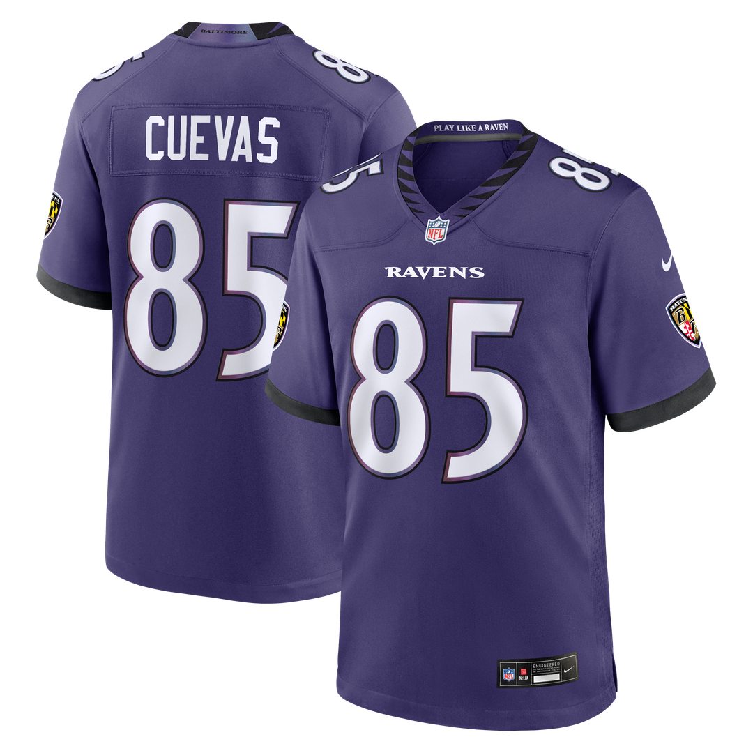 Baltimore Ravens Josh Cuevas Nike Team Game Jersey - Purple