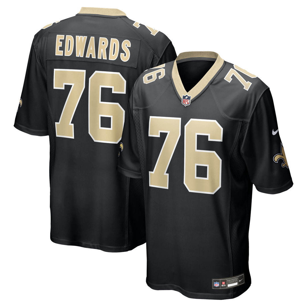 New Orleans Saints David Edwards Nike Team Game Jersey - Black