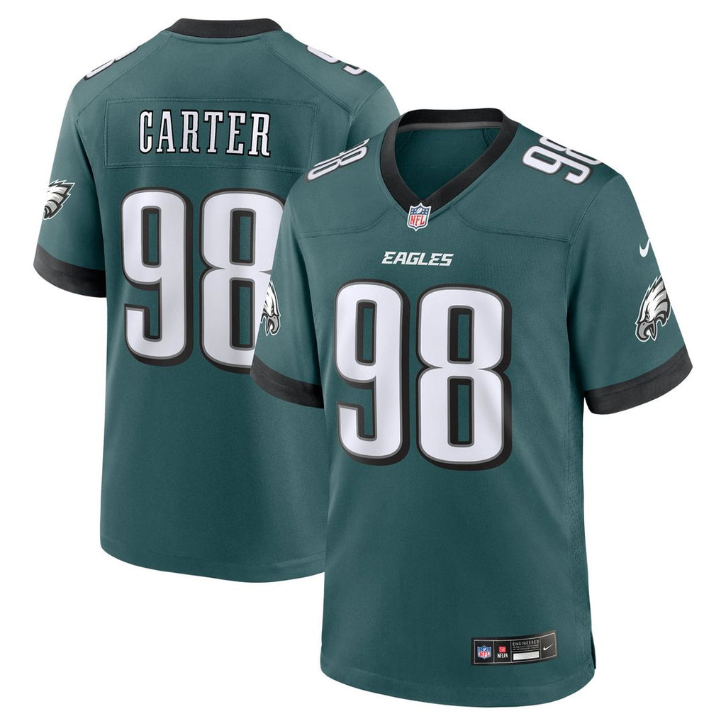 Philadelphia Eagles Jalen Carter Nike Team Game Jersey - Midnight Green