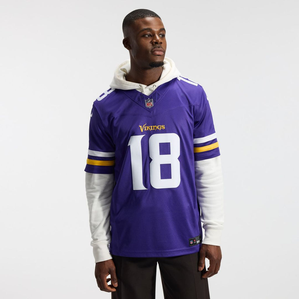 Minnesota Vikings Justin Jefferson Nike Alternate Vapor F.U.S.E. Stitched Limited Jersey - White