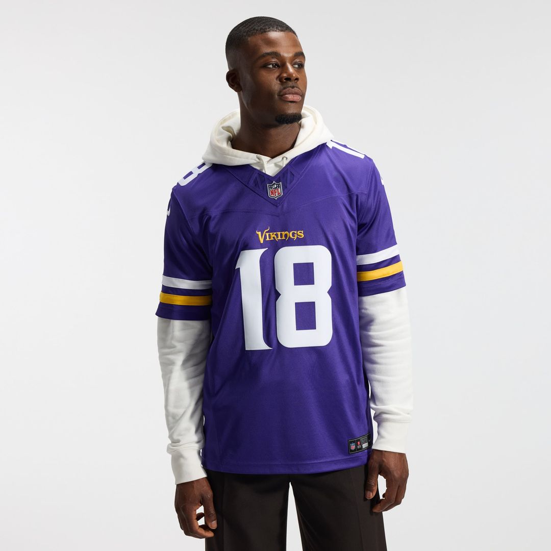 Minnesota Vikings Justin Jefferson Nike Alternate Vapor F.U.S.E. Stitched Limited Jersey - White