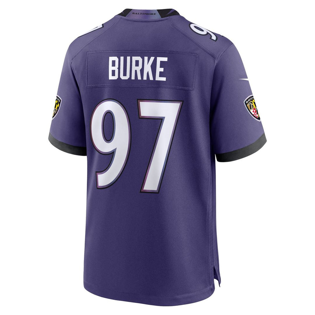 Baltimore Ravens Ethan Burke Nike Team Game Jersey - Purple