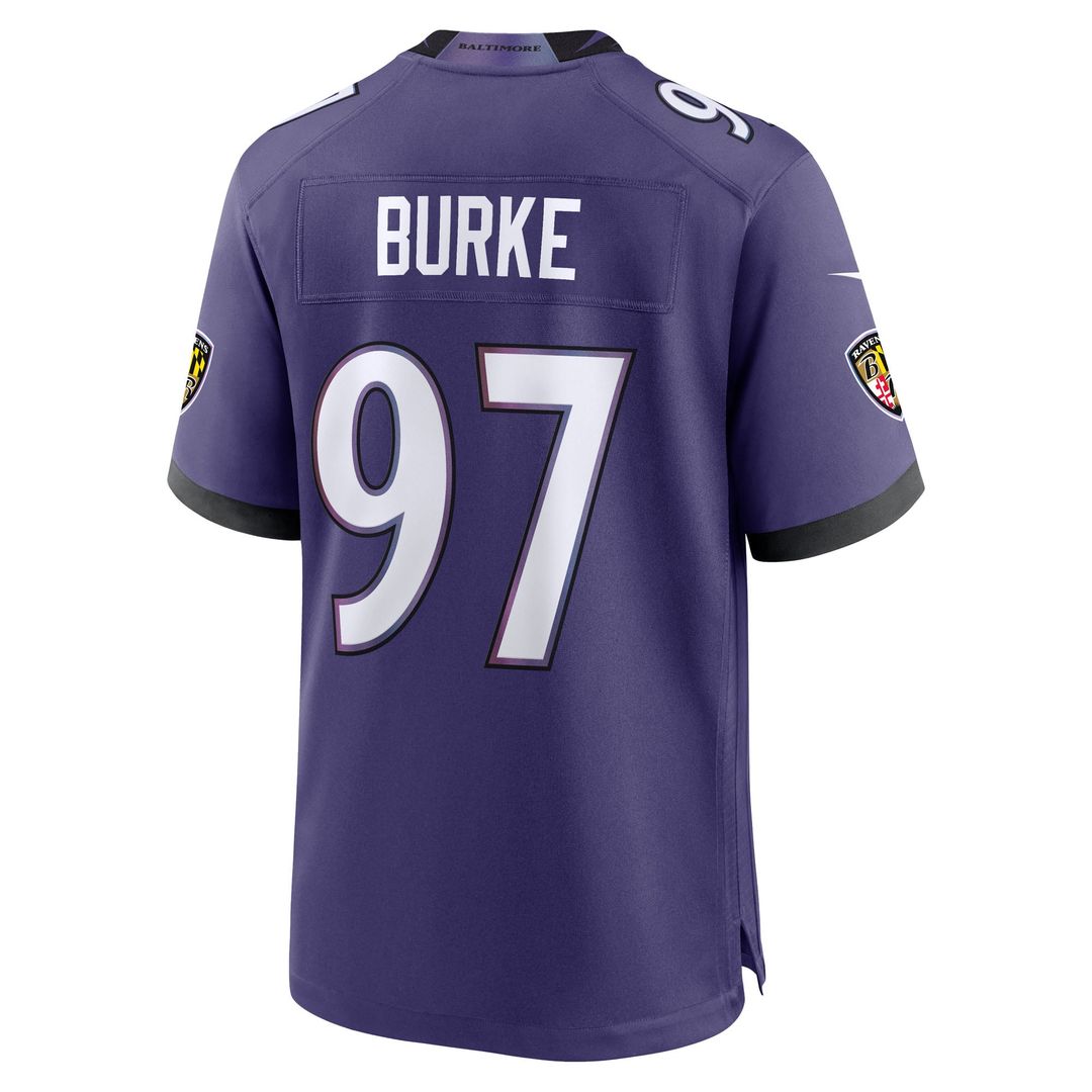 Baltimore Ravens Ethan Burke Nike Team Game Jersey - Purple