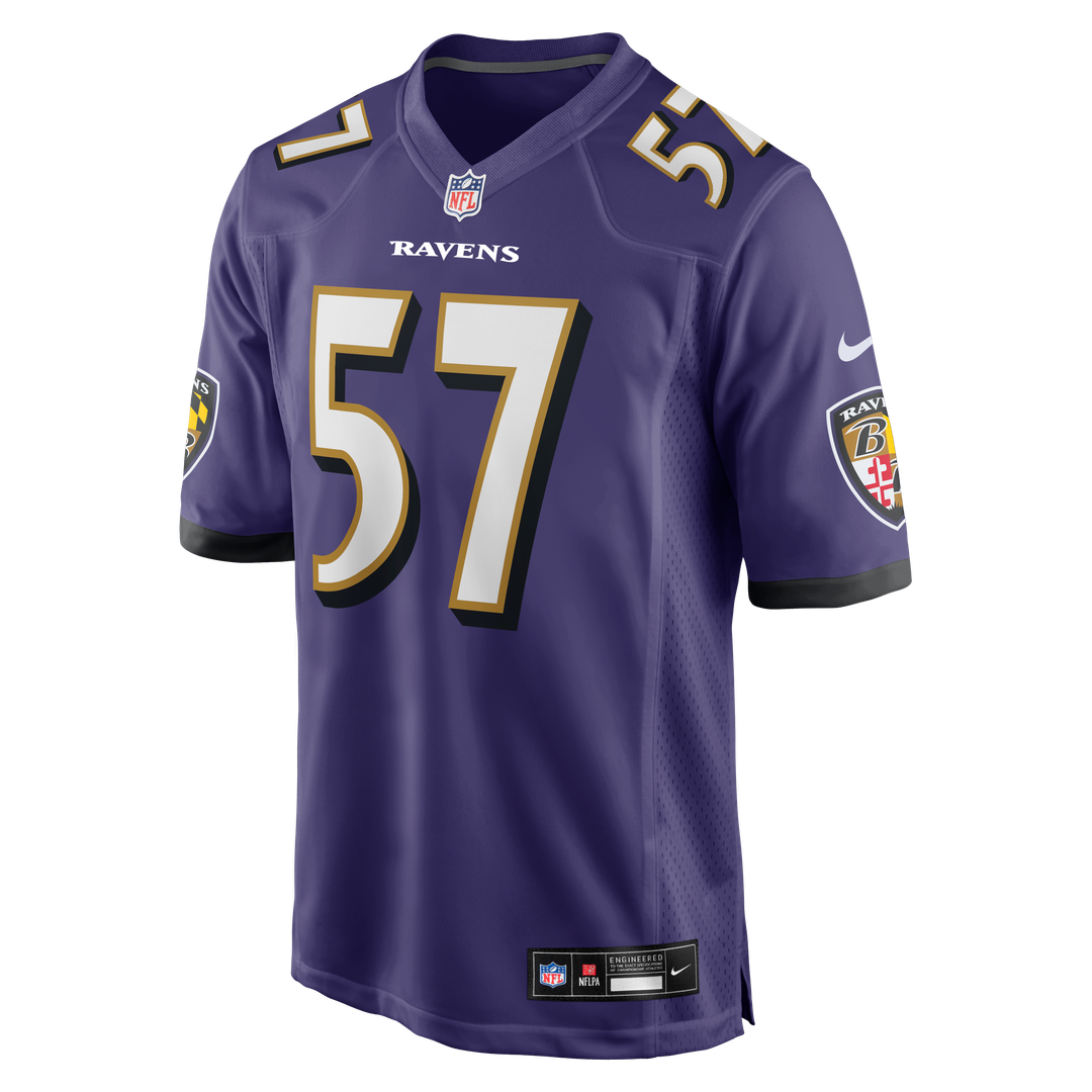Baltimore Ravens Bart Scott Nike Game Retired Player Jersey - Purple