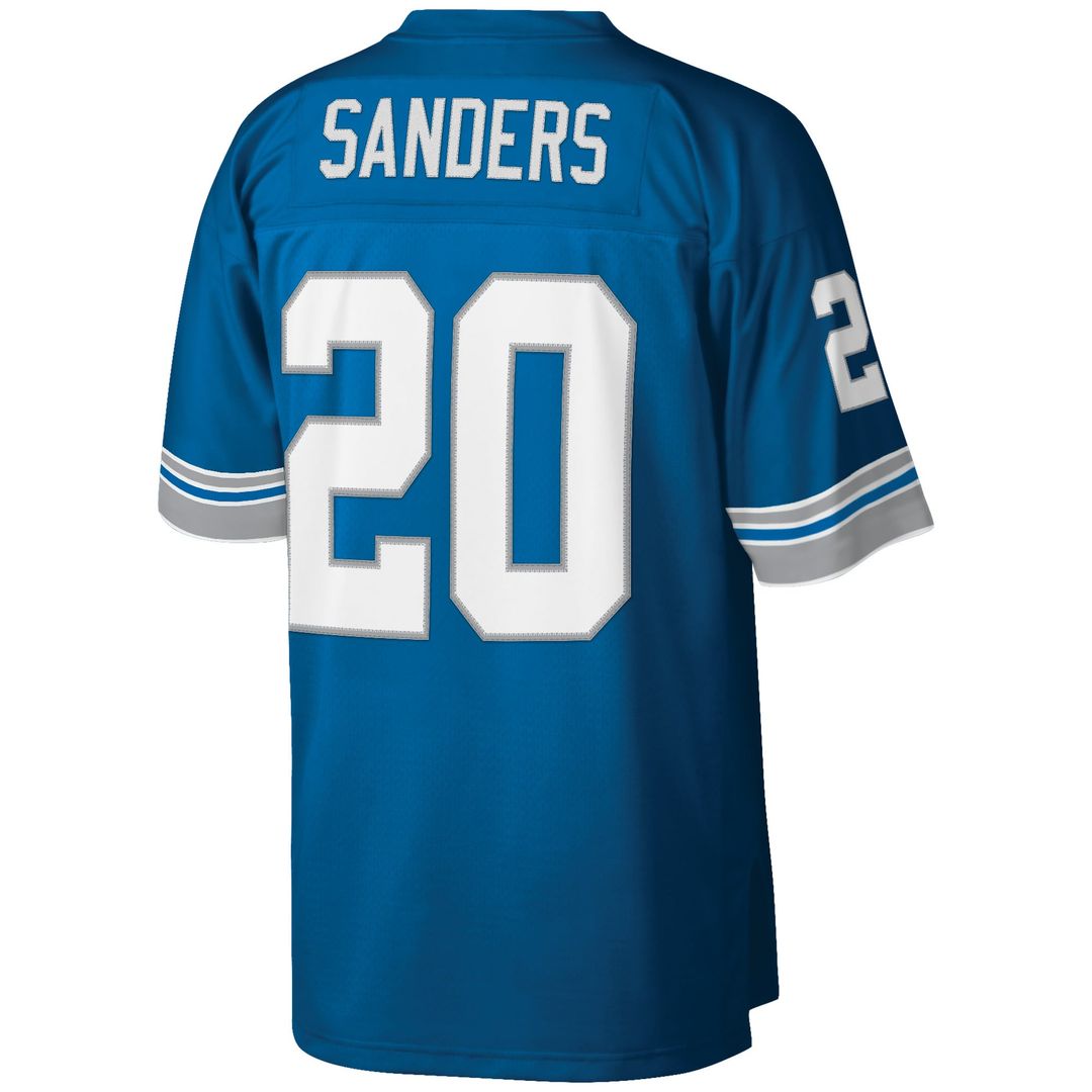 Detroit Lions Barry Sanders Mitchell & Ness Big & Tall 1996 Retired Player Replica Jersey - White