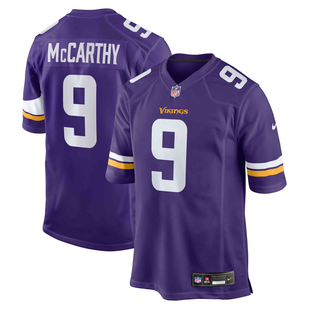 Minnesota Vikings J.J. McCarthy Nike Player Game Jersey - Purple