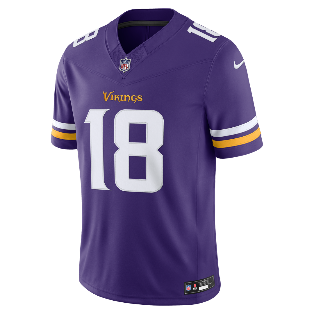 Minnesota Vikings Justin Jefferson Nike Alternate Vapor F.U.S.E. Stitched Limited Jersey - White