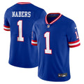 New York Giants Malik Nabers Nike Alternate 2 Legacy Vapor Untouchable Limited Jersey - Royal