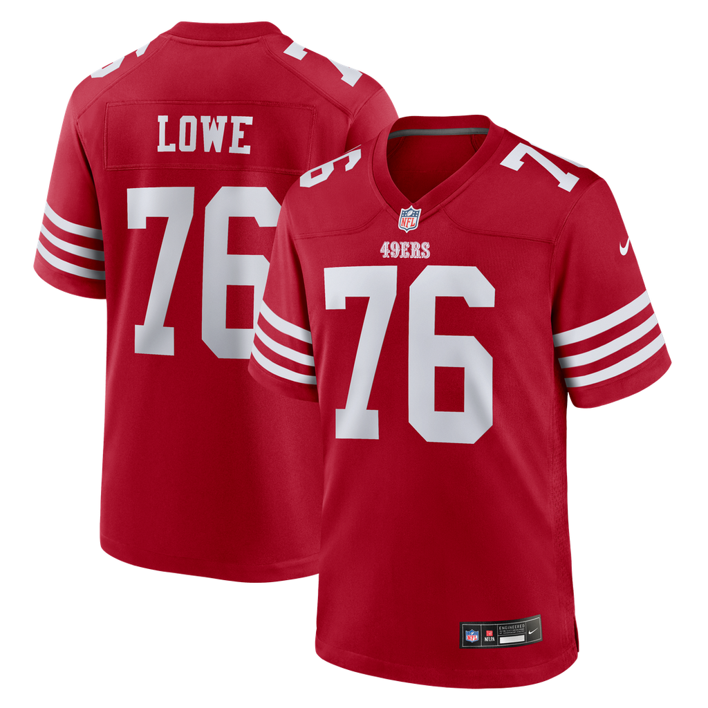 San Francisco 49ers Vederian Lowe Nike Team Game Jersey - Scarlet