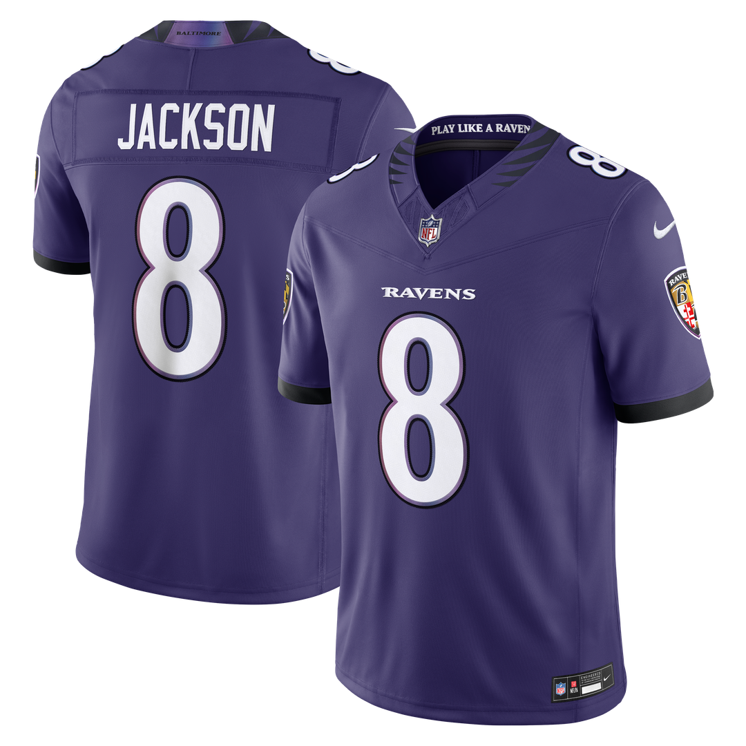 Baltimore Ravens Lamar Jackson Nike Team Vapor F.U.S.E. Stitched Limited Jersey - Purple