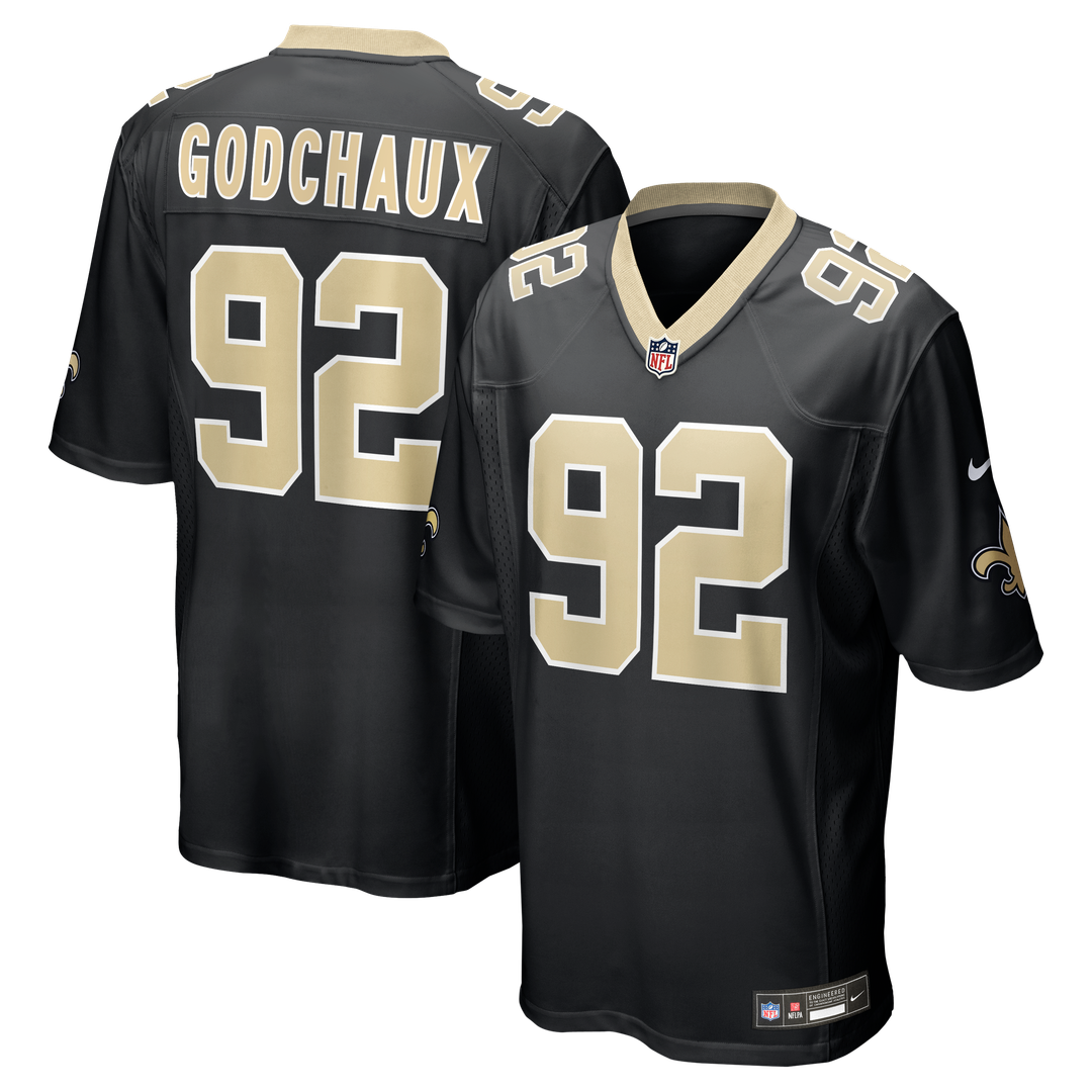 New Orleans Saints Davon Godchaux Nike Team Game Jersey - Black