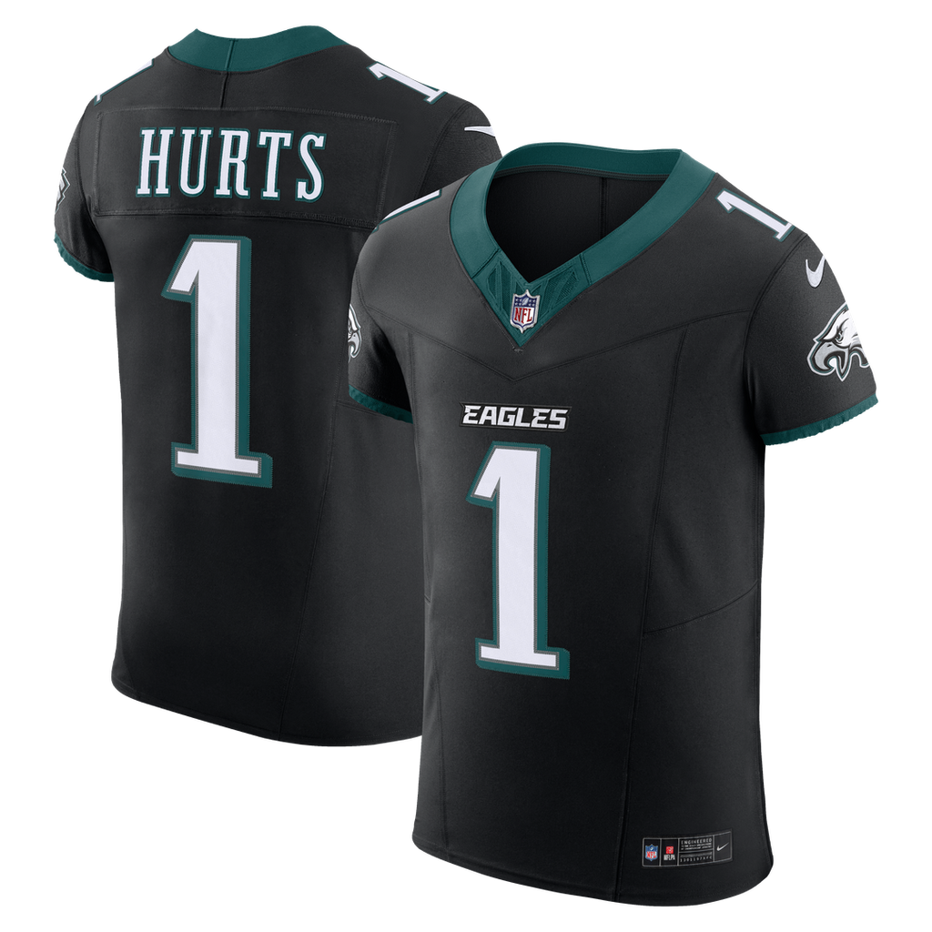 Philadelphia Eagles Jalen Hurts Nike Alternate Vapor F.U.S.E. Elite Jersey - Black