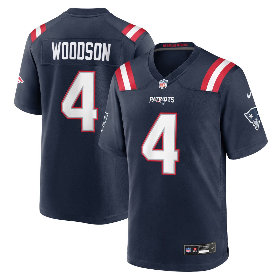 New England Patriots Craig Woodson Nike Team Game Jersey - Navy