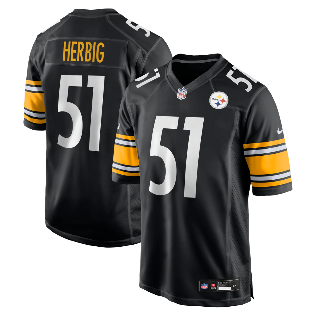 Pittsburgh Steelers Nick Herbig Nike Game Jersey - Black