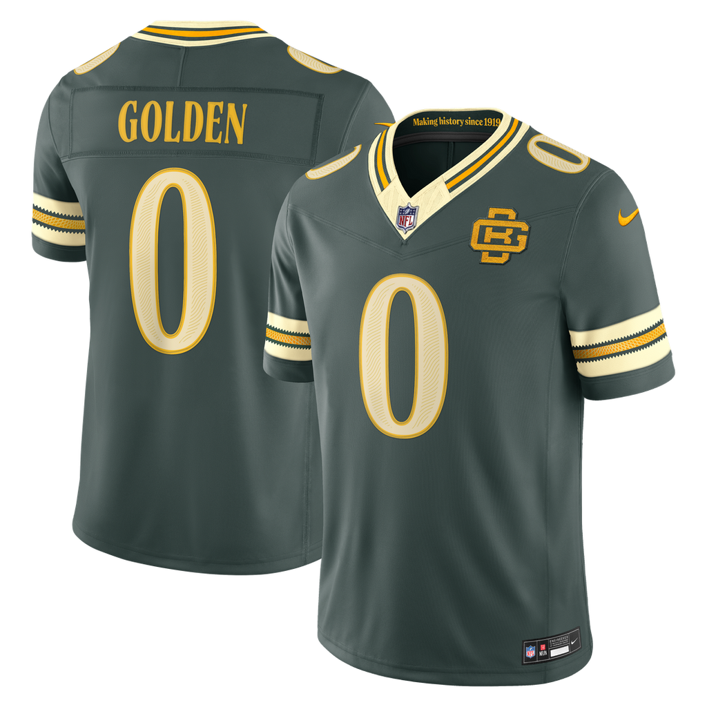 Green Bay Packers Matthew Golden Nike 2026 Rivalries Collection Stitched Limited Jersey - Green