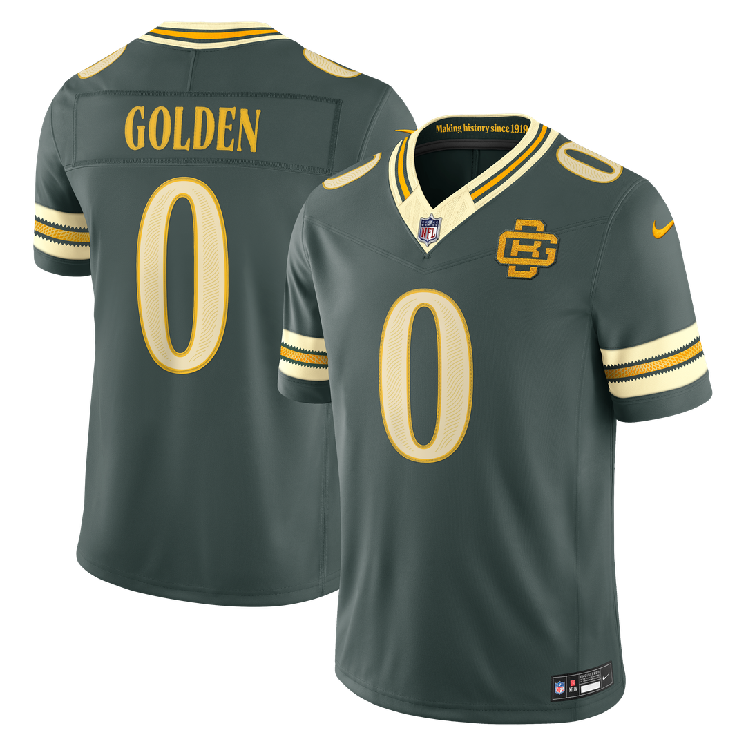 Green Bay Packers Matthew Golden Nike 2026 Rivalries Collection Stitched Limited Jersey - Green