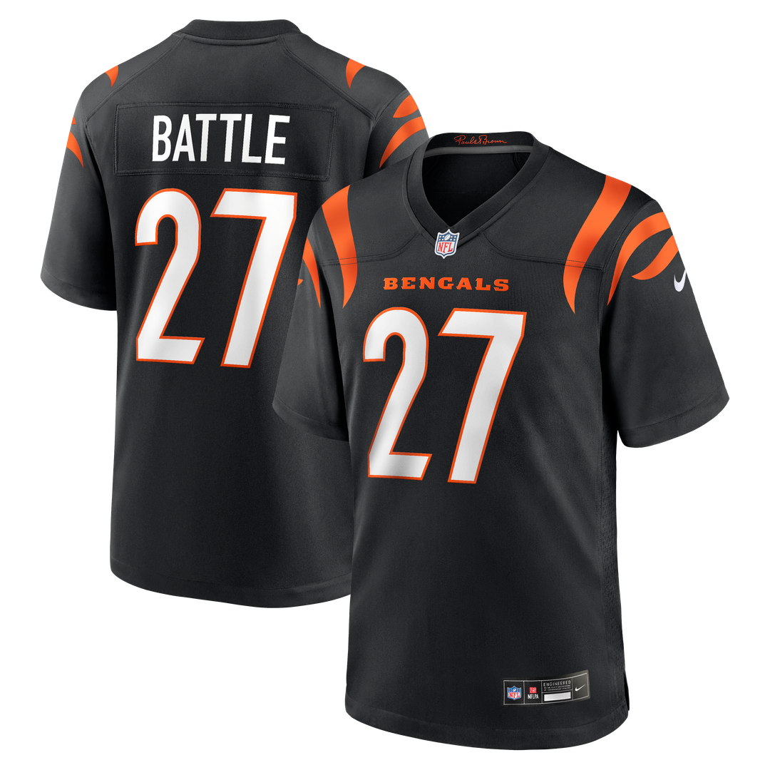Cincinnati Bengals Jordan Battle Nike Team Game Jersey - Black