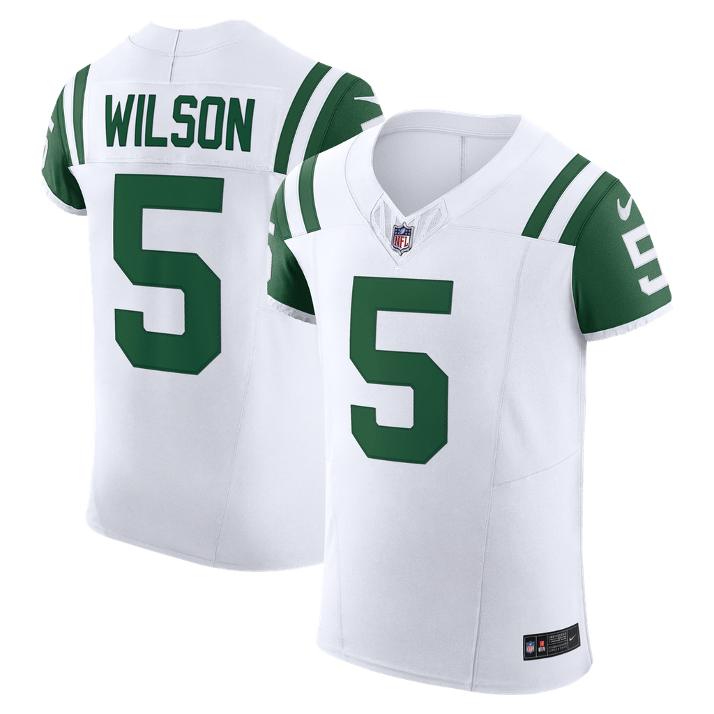 New York Jets Garrett Wilson Nike Classic Alternate Vapor F.U.S.E. Elite Jersey - White