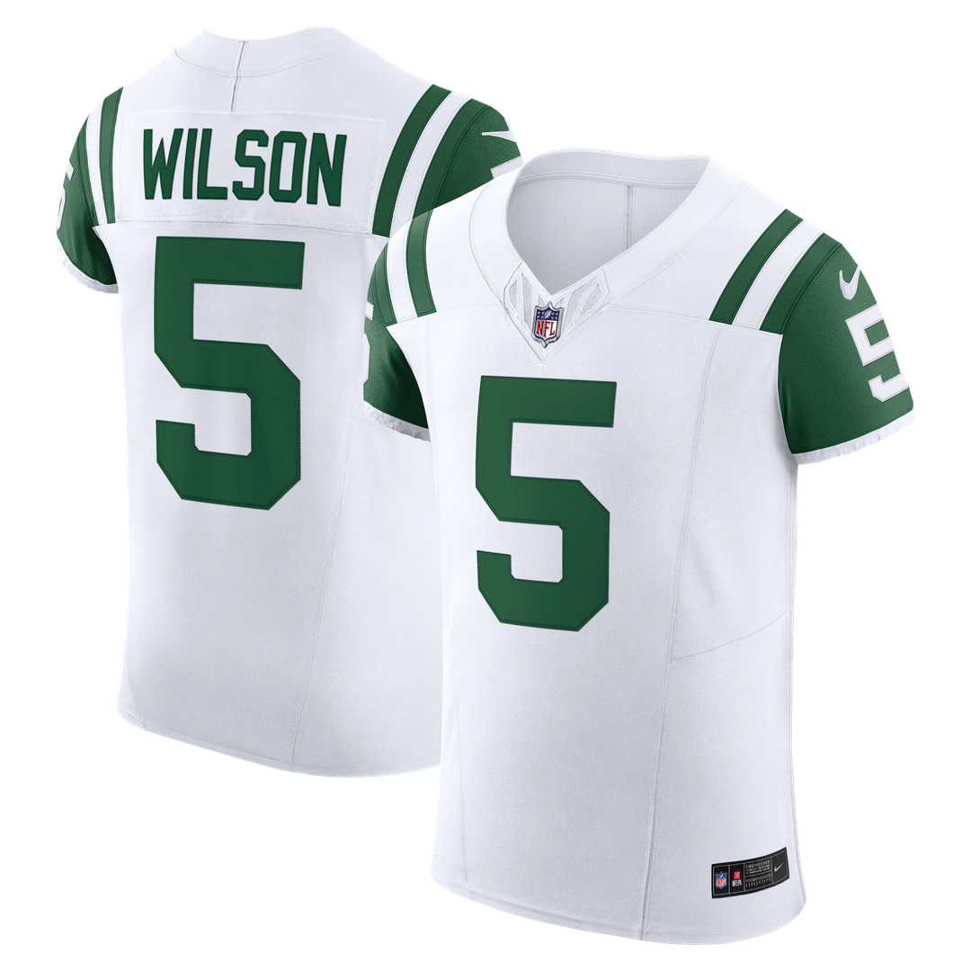 New York Jets Garrett Wilson Nike Classic Alternate Vapor F.U.S.E. Elite Jersey - White