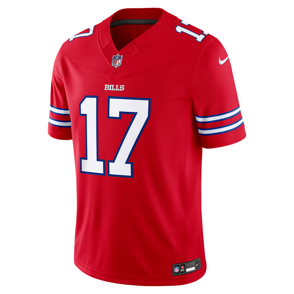 Buffalo Bills Josh Allen Nike Alternate Vapor F.U.S.E. Stitched Limited Jersey - Red