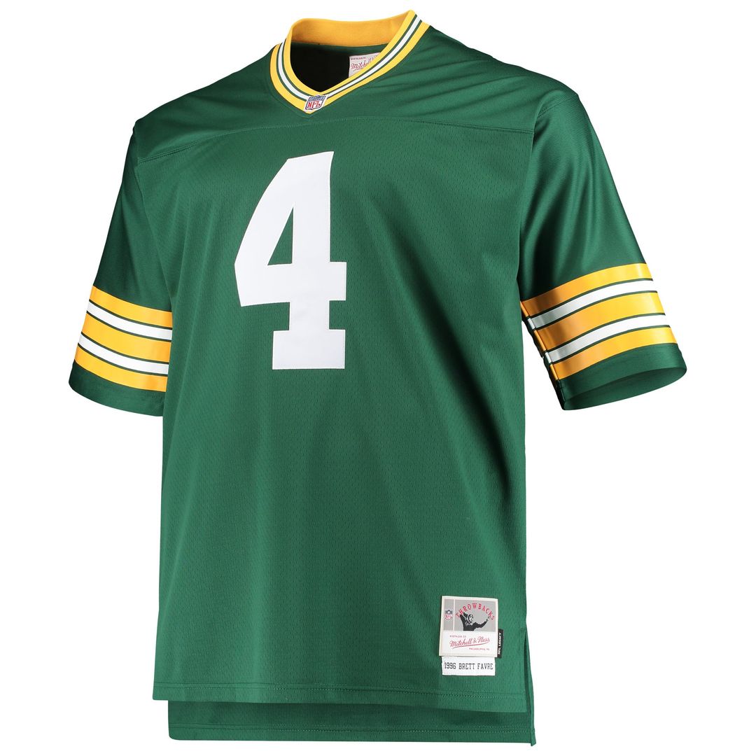 Green Bay Packers Brett Favre Mitchell & Ness Big & Tall 1996 Retired Player Replica Jersey - Green