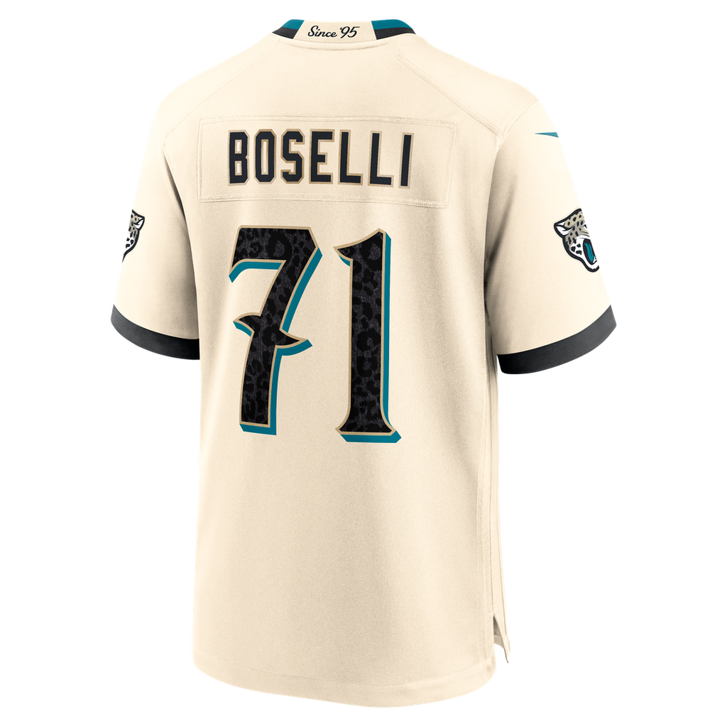 Jacksonville Jaguars Tony Boselli Nike 2026 Rivalries Collection Game Jersey - Natural