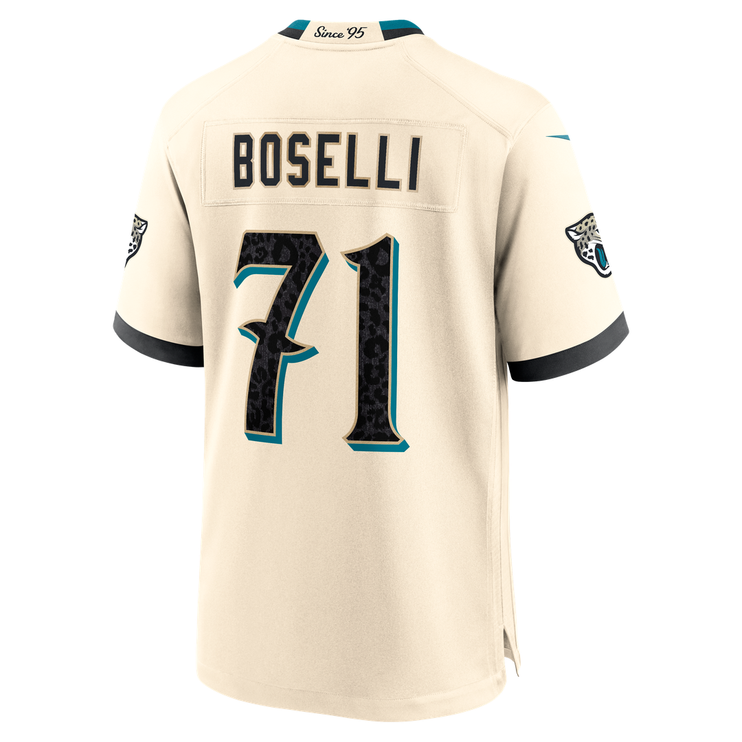 Jacksonville Jaguars Tony Boselli Nike 2026 Rivalries Collection Game Jersey - Natural