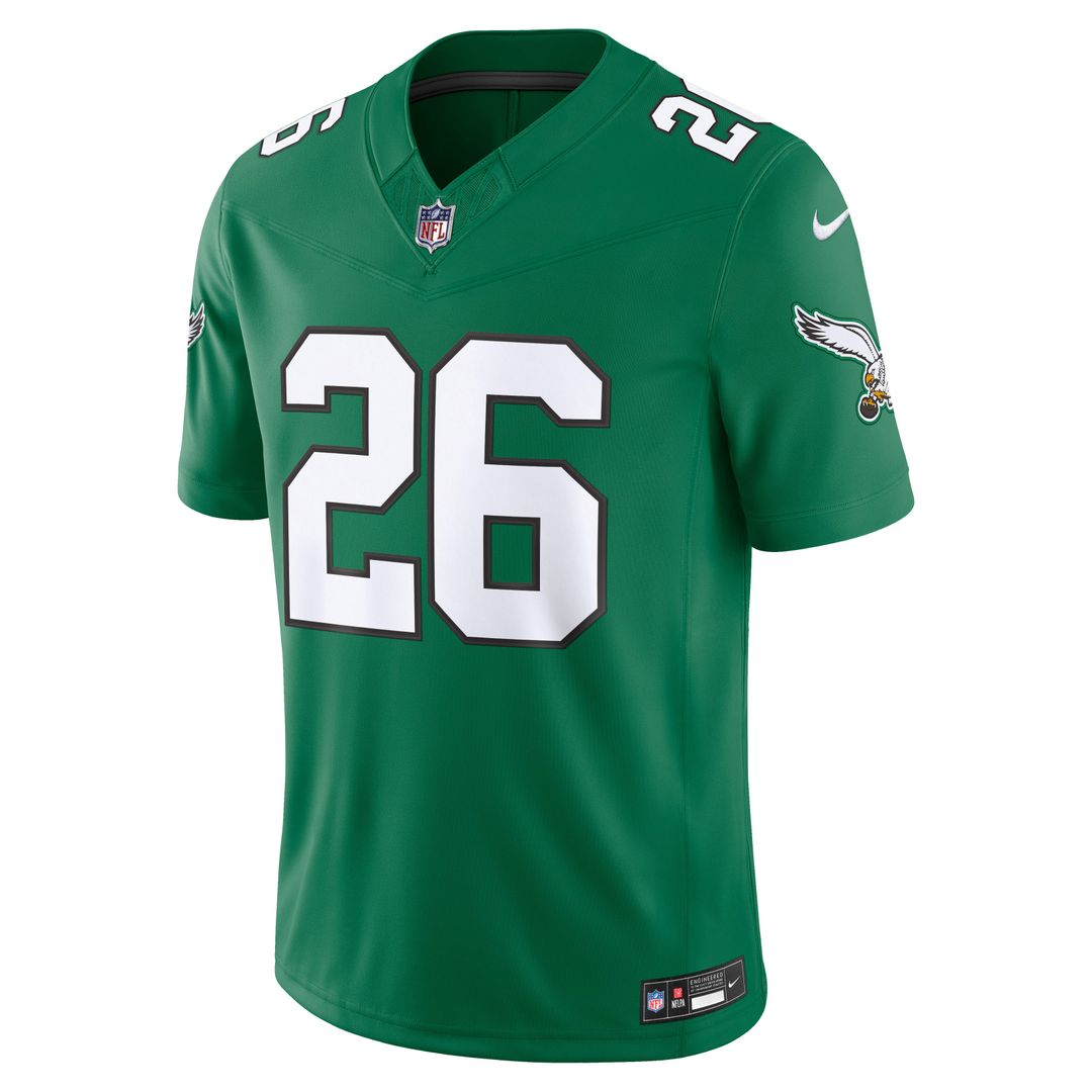 Philadelphia Eagles Saquon Barkley Nike Alternate Vapor F.U.S.E. Stitched Limited Jersey - Kelly Green