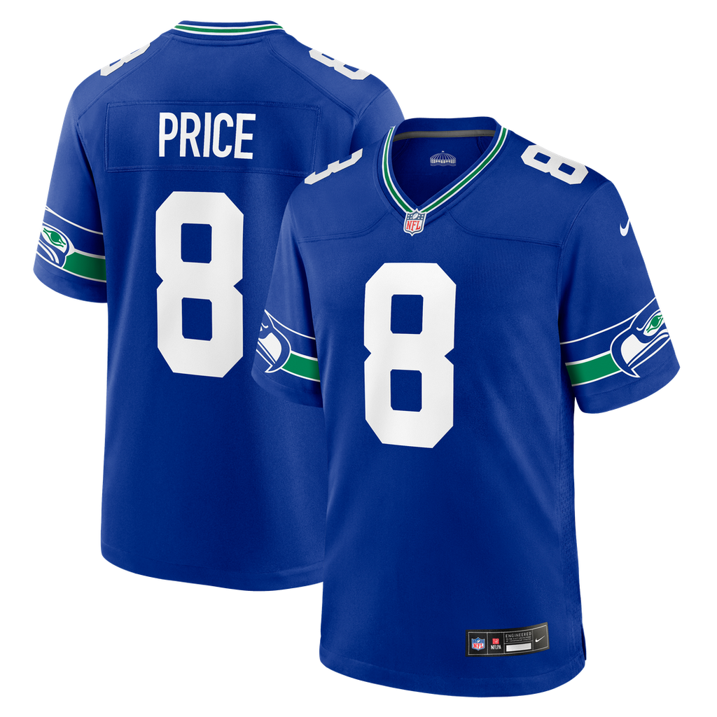 Seattle Seahawks Jadarian Price Nike Team Game Jersey - College Navy