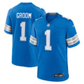 Detroit Lions Number 1 Groom Nike Game Jersey - Blue