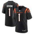 Cincinnati Bengals Number 1 Groom Nike Game Jersey - Black