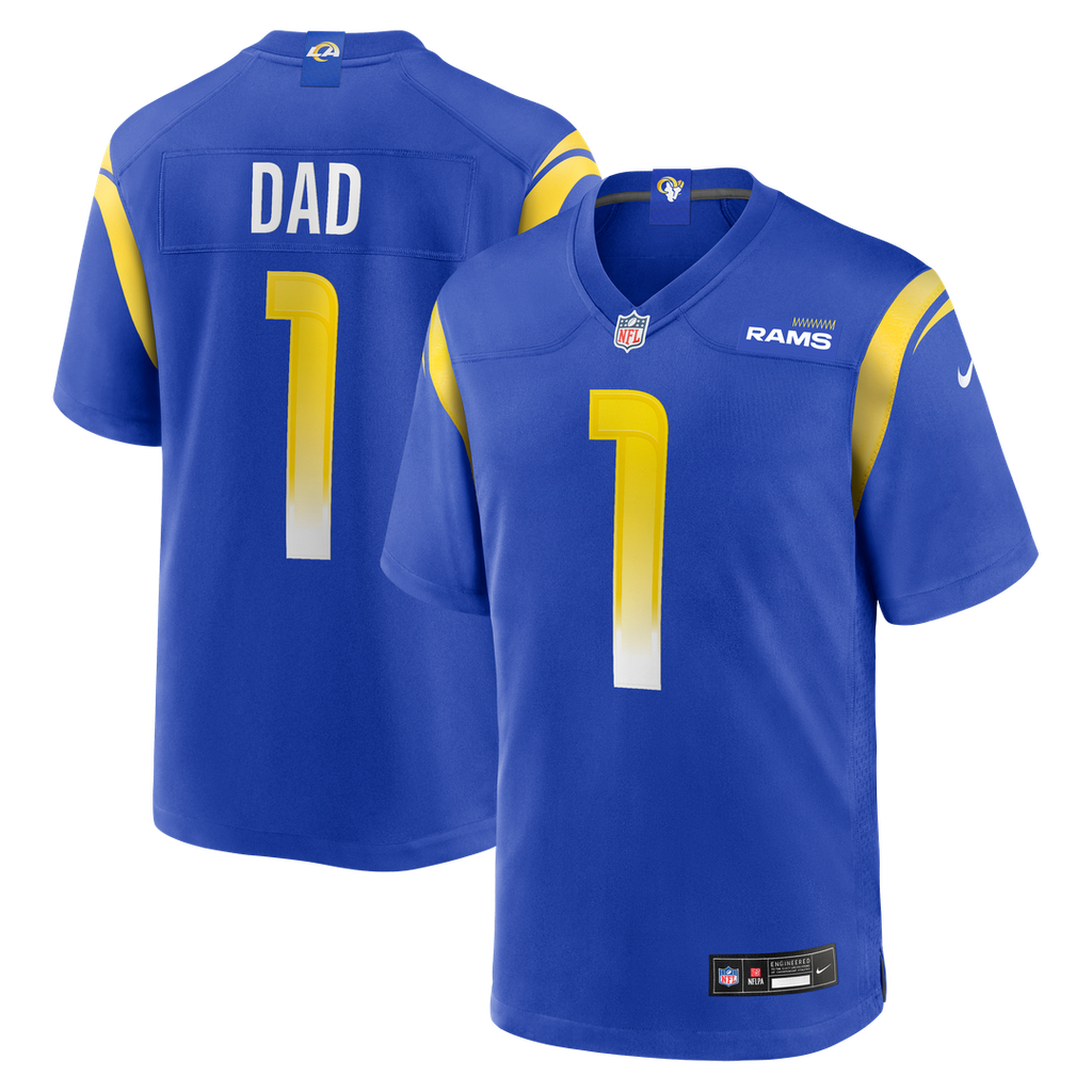 Los Angeles Rams Number 1 Dad Nike Game Jersey - Royal
