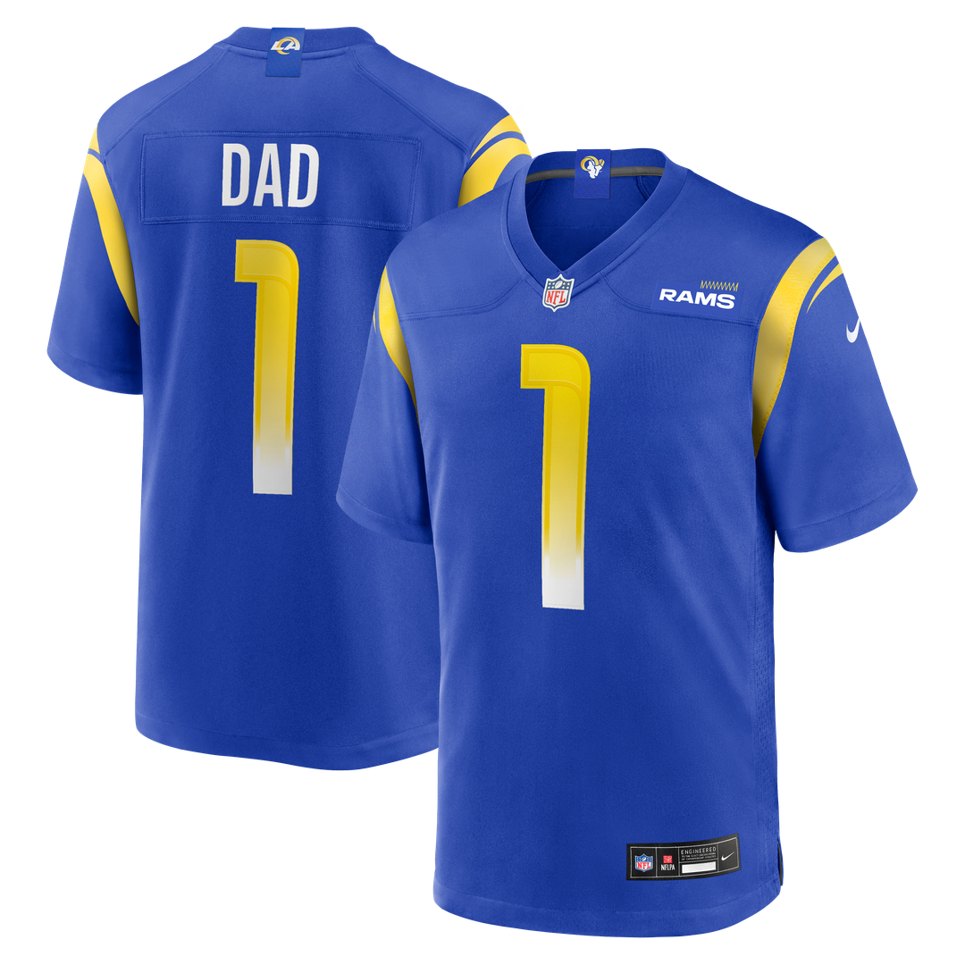 Los Angeles Rams Number 1 Dad Nike Game Jersey - Royal