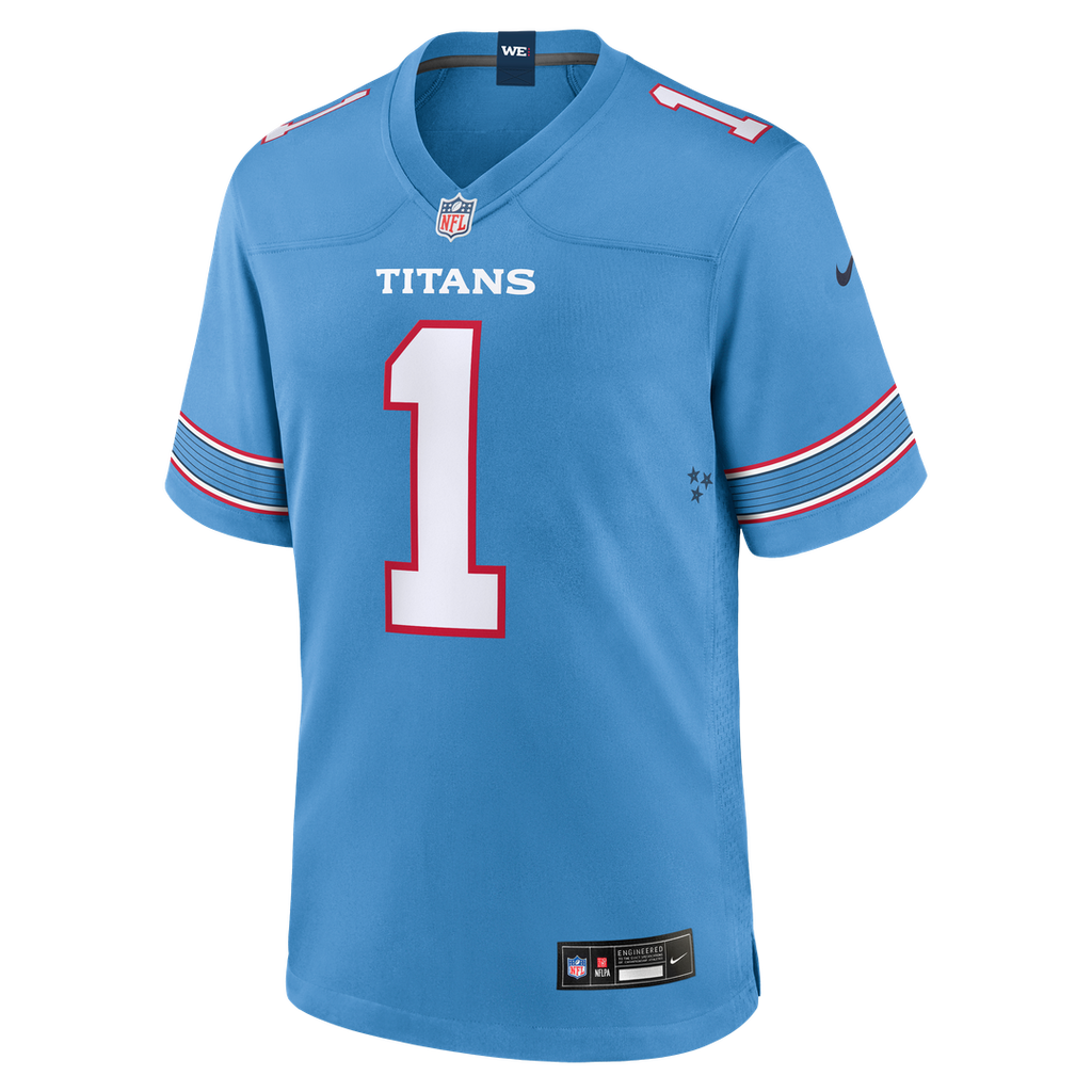 Tennessee Titans Carnell Tate Nike Team Game Jersey - Light Blue