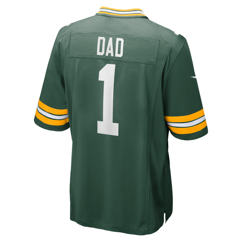 Green Bay Packers Number 1 Dad Nike Game Jersey - Green