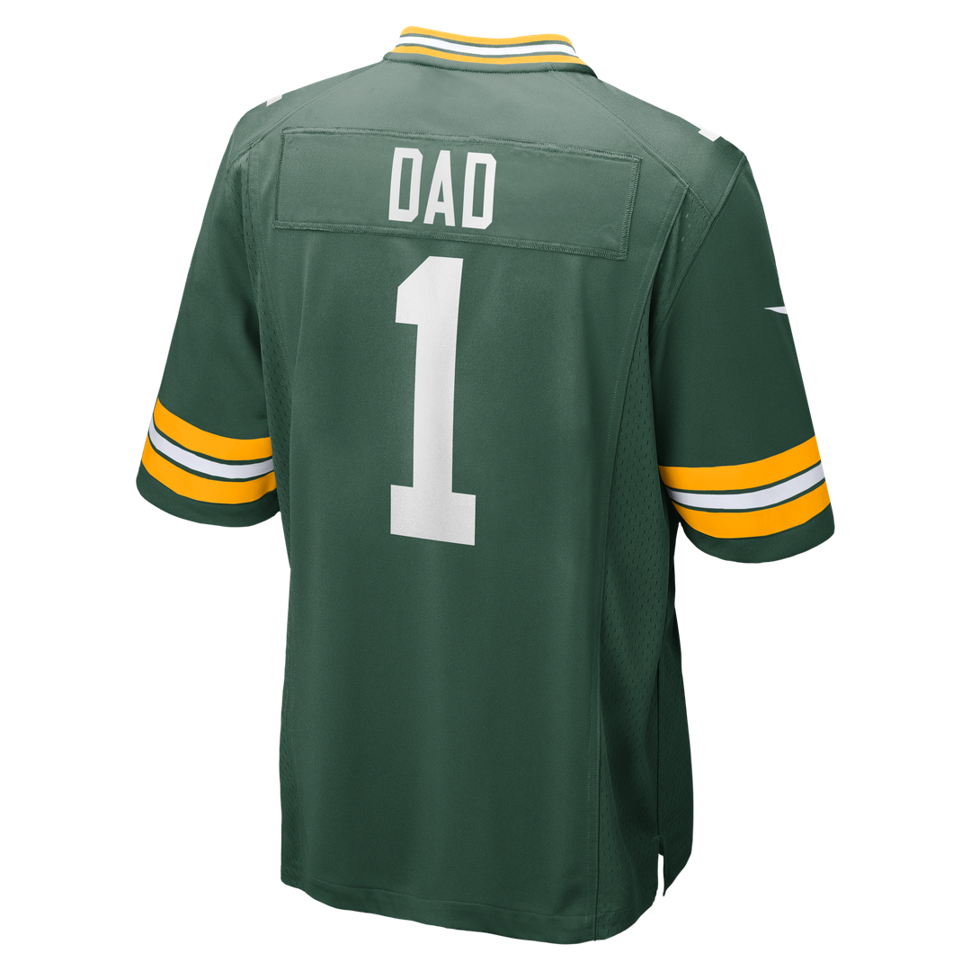 Green Bay Packers Number 1 Dad Nike Game Jersey - Green