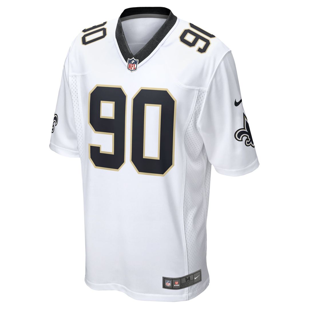 New Orleans Saints Bryan Bresee Nike Game Jersey - White