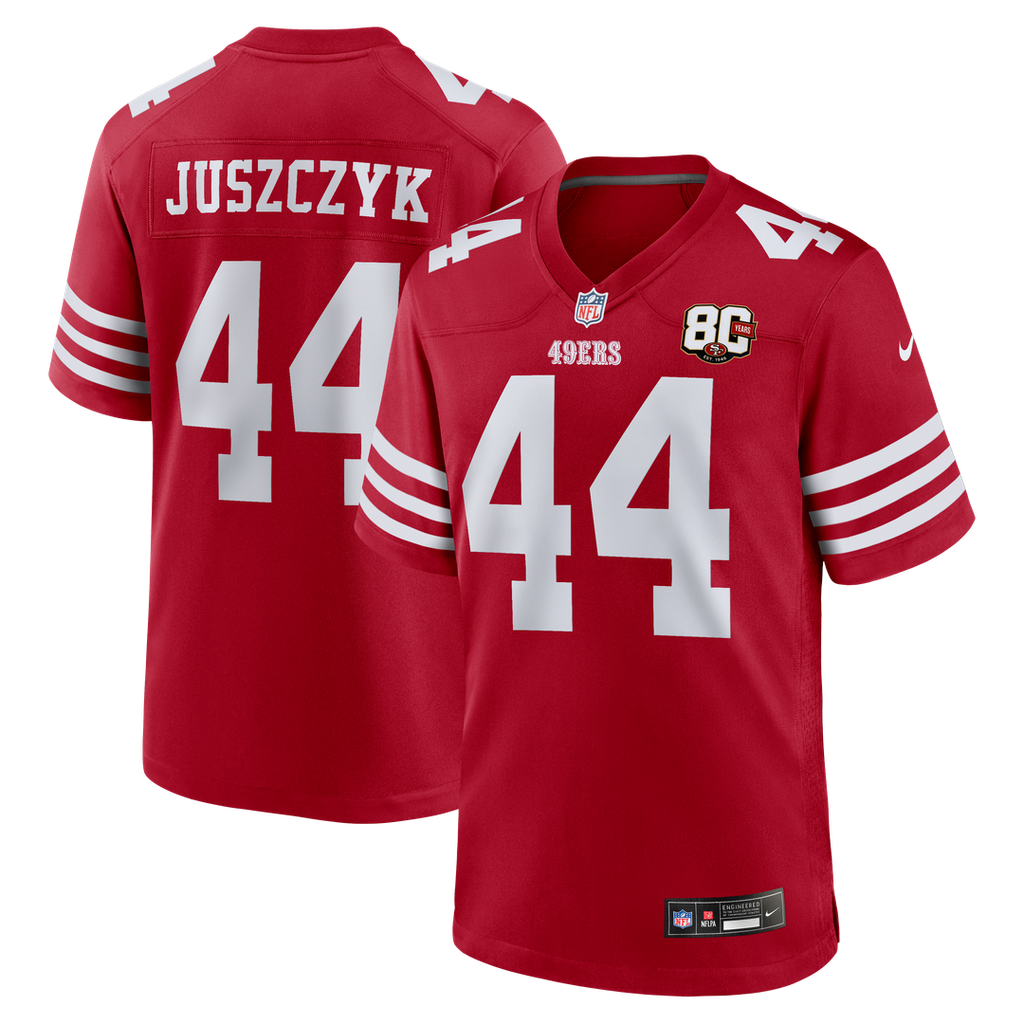 San Francisco 49ers Kyle Juszczyk Nike 80th Anniversary Game Jersey - Scarlet