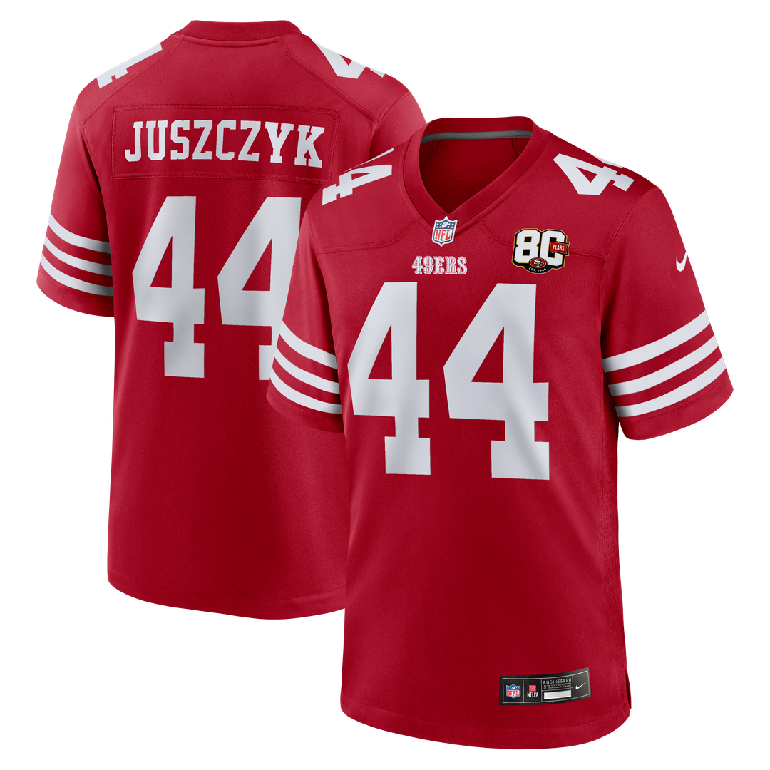 San Francisco 49ers Kyle Juszczyk Nike 80th Anniversary Game Jersey - Scarlet