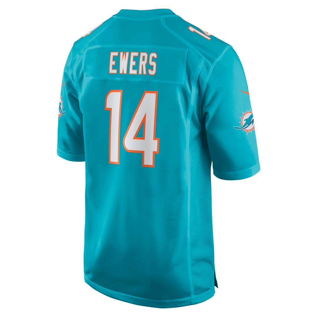 Miami Dolphins Quinn Ewers Nike Team Game Jersey - Aqua