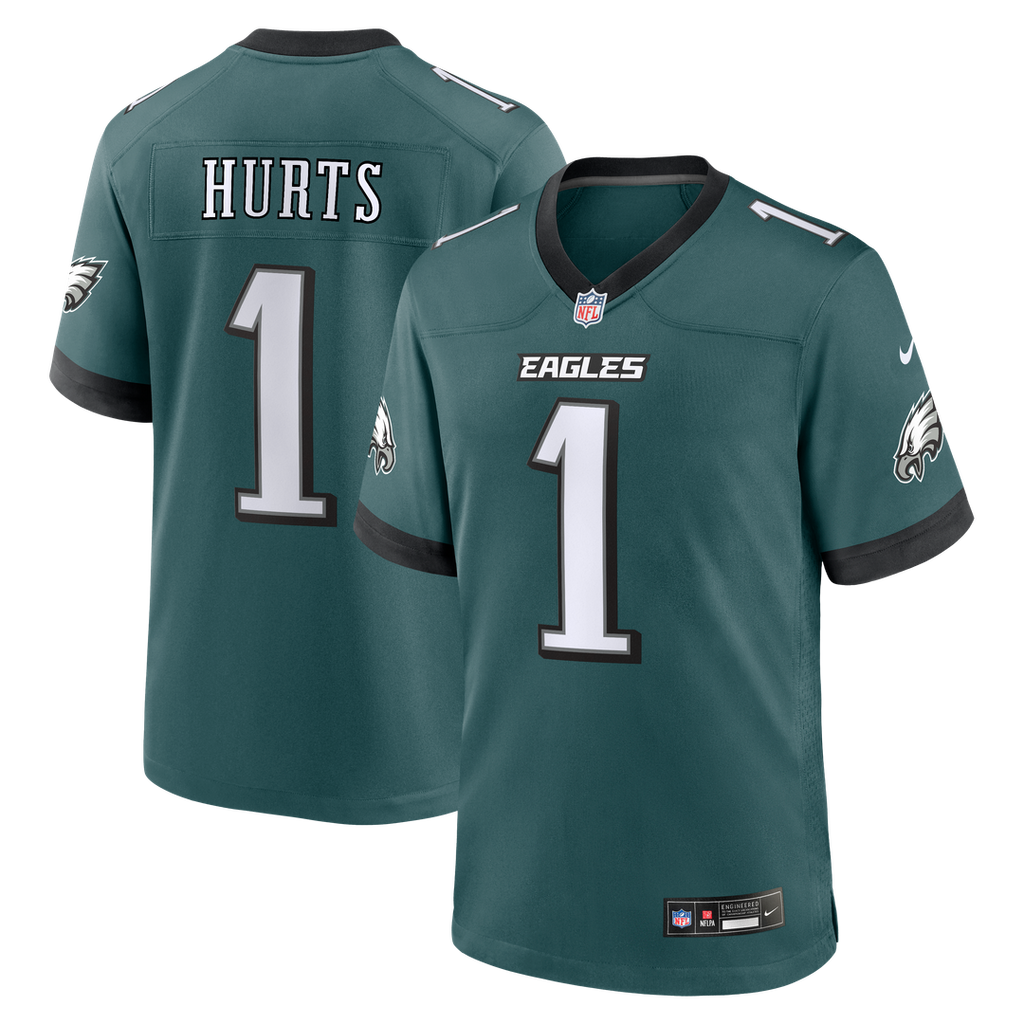 Philadelphia Eagles Jalen Hurts Nike Team Game Jersey - Midnight Green