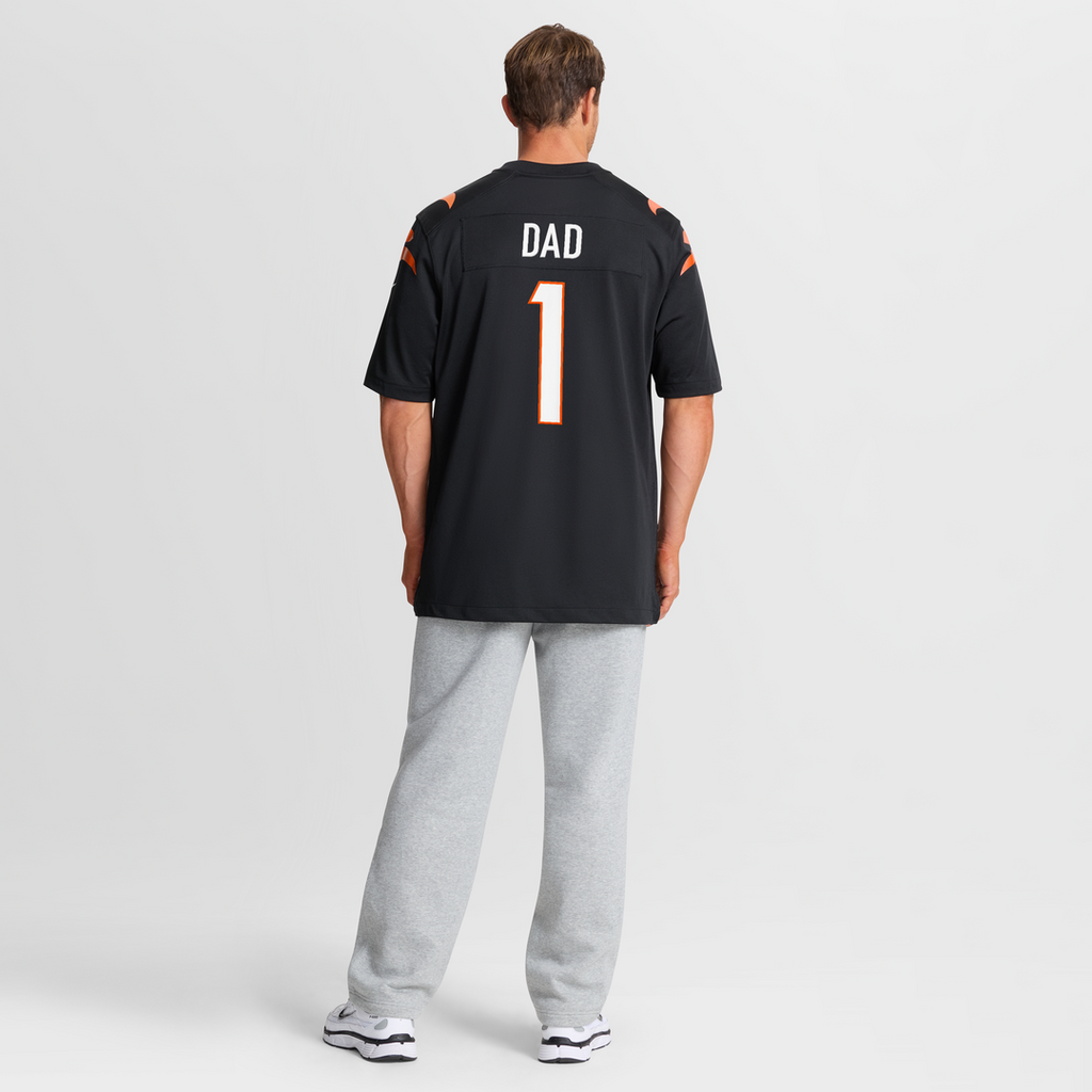 Cincinnati Bengals Number 1 Dad Nike Game Jersey - Black
