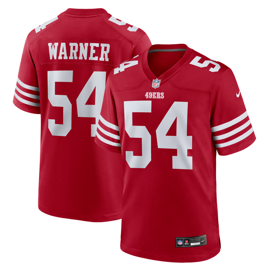 San Francisco 49ers Fred Warner Nike Player Game Jersey - Scarlet