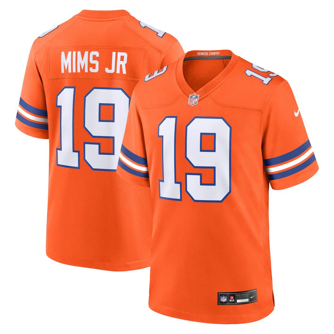 Denver Broncos Marvin Mims Jr Nike Mile High Collection 1977 Throwback Player Game Jersey - Orange