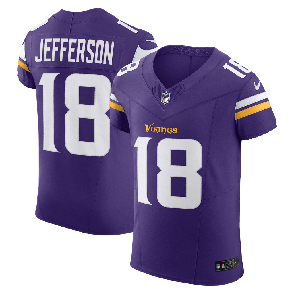 Minnesota Vikings Justin Jefferson Nike Team Vapor F.U.S.E. Elite Jersey - Purple
