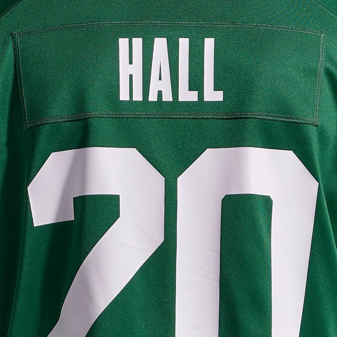New York Jets Breece Hall Nike Legacy Black Alternate Game Jersey