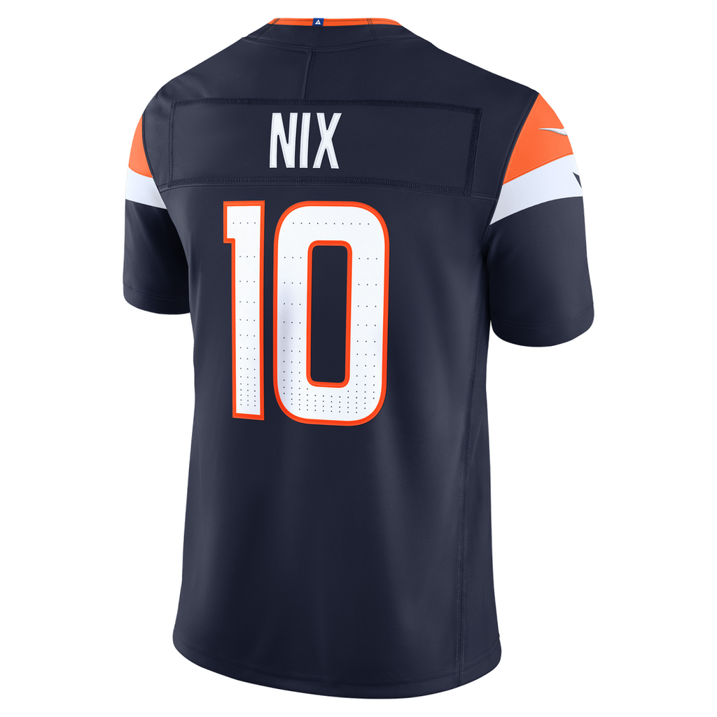 Denver Broncos Bo Nix Nike Vapor F.U.S.E. Stitched Limited Jersey - White
