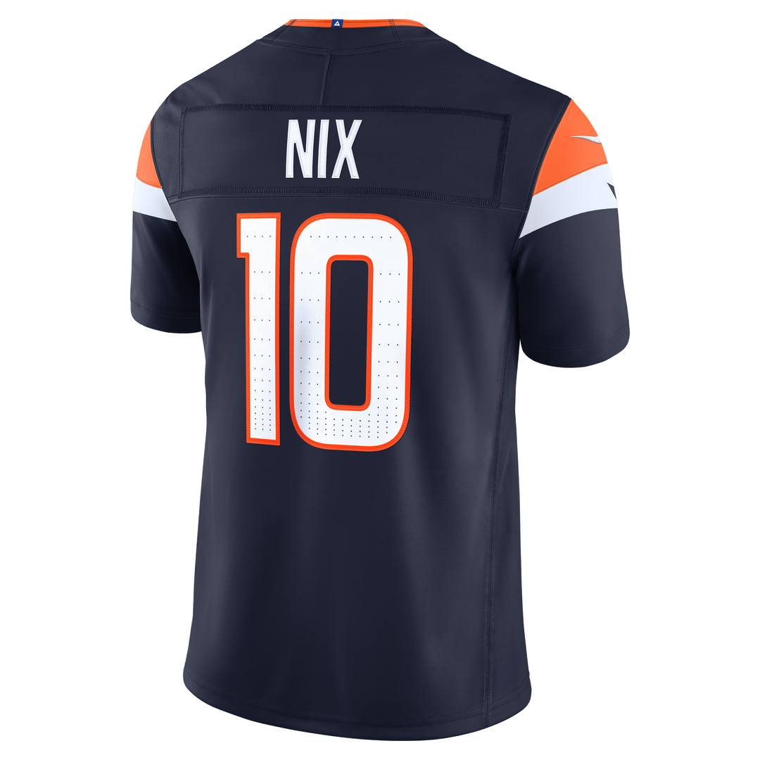 Denver Broncos Bo Nix Nike Vapor F.U.S.E. Stitched Limited Jersey - White